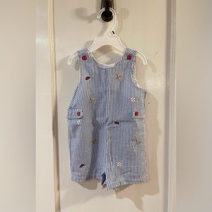 Sleeveless Baseball Romper Baby Boy Size 12M
